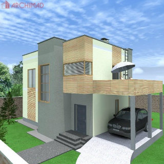 Flat roof house