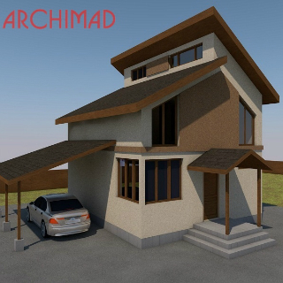 Detailed design of a passive house made of sip panels (Pokrovsk)