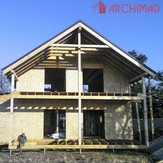 Assembly drawing of a house from SIP panels (Odessa)